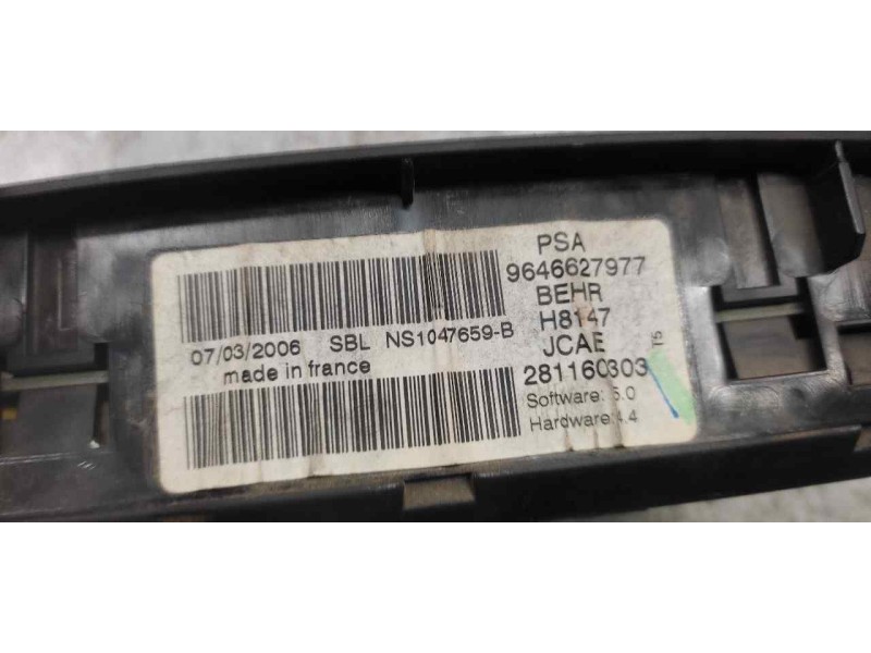 Recambio de mando climatizador para peugeot 307 berlina (s2) x-line referencia OEM IAM 9646627977 281160303 