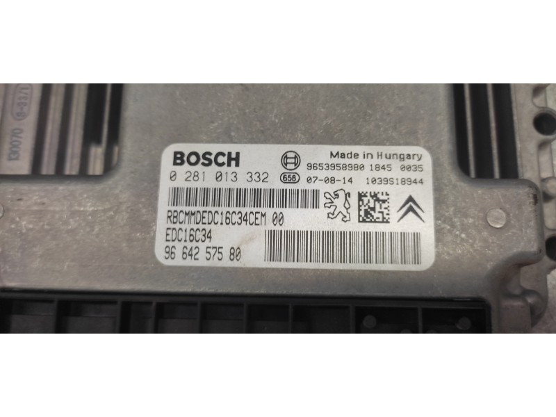 Recambio de centralita motor uce para peugeot 308 confort referencia OEM IAM 0281013332 9664257580 9653958980