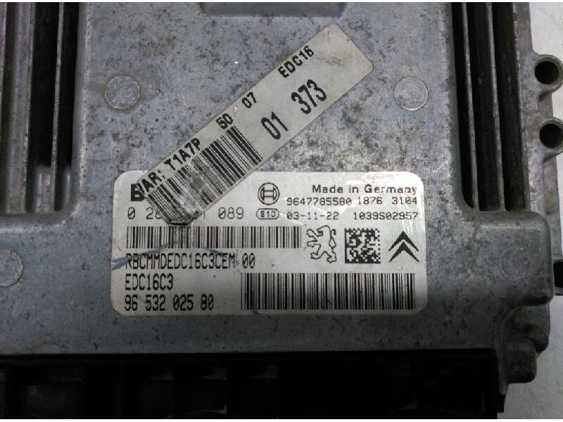 Recambio de centralita motor uce para peugeot 206 berlina e-music referencia OEM IAM 0281011089 BOSCH 