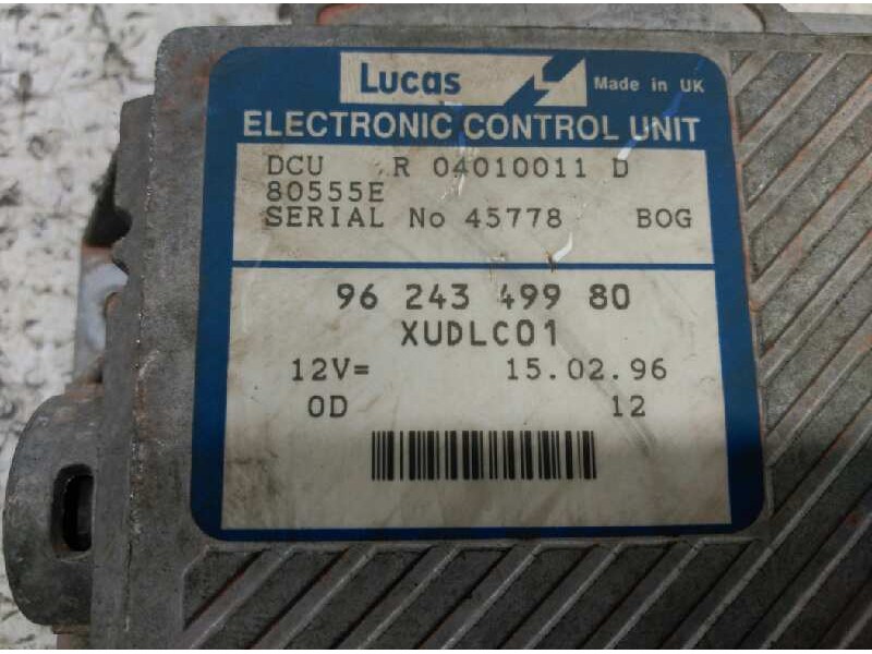 Recambio de centralita motor uce para peugeot 406 berlina (s1/s2) stdt referencia OEM IAM 9624349980 LUCAS 