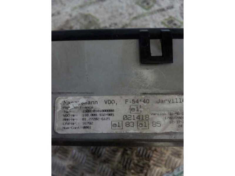 Recambio de cuadro instrumentos para man tg - a 18.xxx fg / fc  (e2) xxl referencia OEM IAM 81272026125  