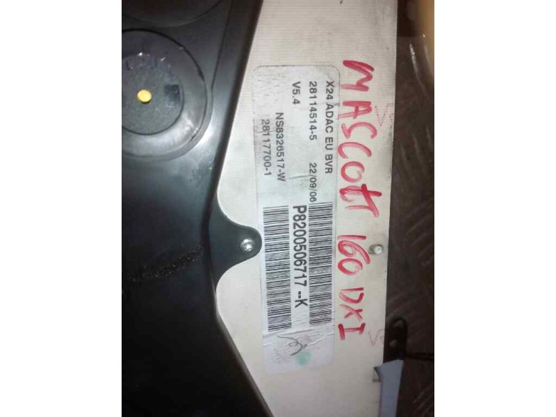 Recambio de cuadro instrumentos para renault mascott fg 160. 35/55/65 cabina individual referencia OEM IAM P8200506717  