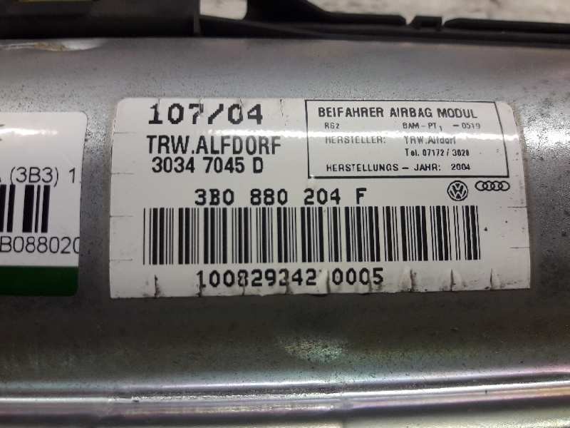 Recambio de airbag delantero derecho para volkswagen passat berlina (3b3) 1.9 tdi referencia OEM IAM 3B0880204  