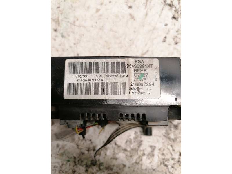 Recambio de mando climatizador para peugeot 307 (s1) xr clim referencia OEM IAM 96430991XT NS0695191L 