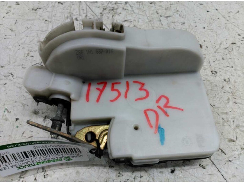 Recambio de cerradura puerta delantera derecha para volkswagen golf iii cabrio (1e7) avantgarde referencia OEM IAM 1H1837016  
