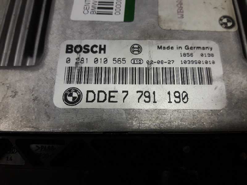 Recambio de centralita motor uce para bmw serie 3 berlina (e46) 320d referencia OEM IAM DDE7791190 0281010565 
