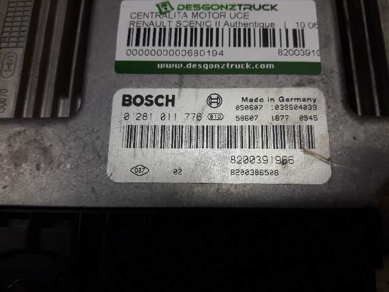 Recambio de centralita motor uce para renault scenic ii authentique referencia OEM IAM 8200391966 0281011776 BOSCH