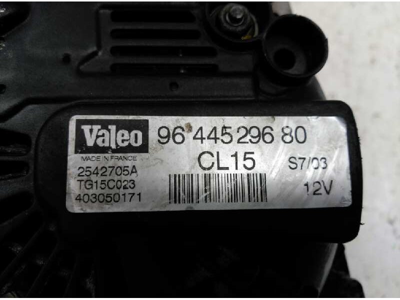 Recambio de alternador para peugeot 206 berlina x-line referencia OEM IAM 9644529680 CL15 2542705A