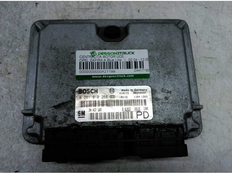 Recambio de centralita motor uce para opel zafira a blue line referencia OEM IAM 24417169 6235496 0281010268