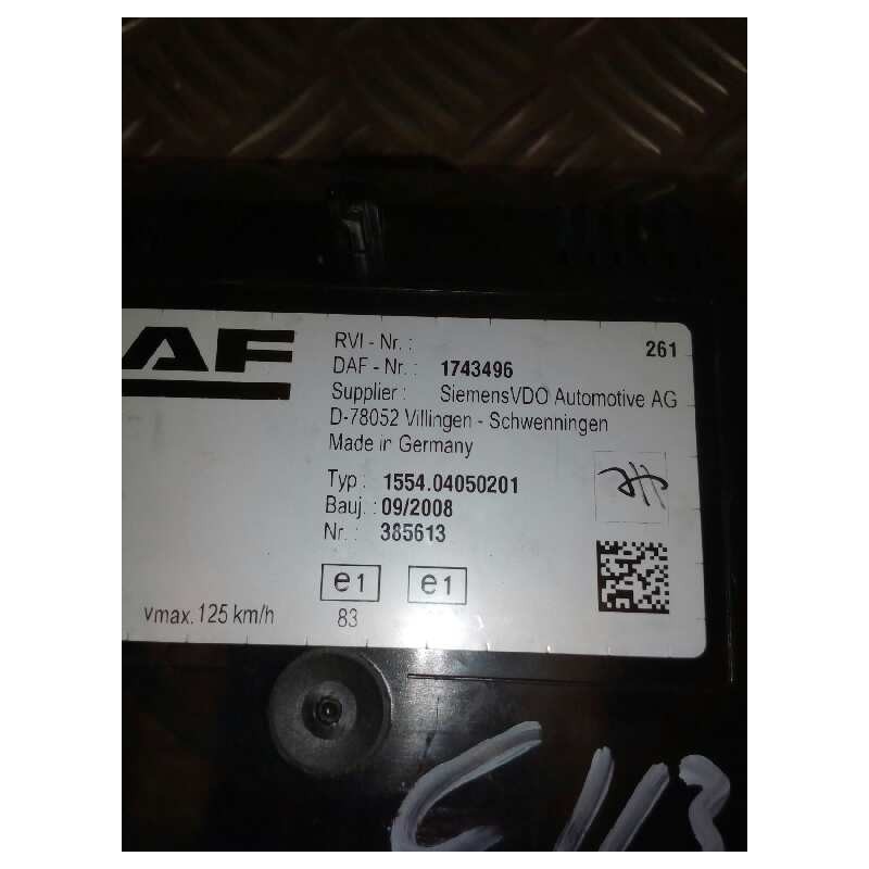 Recambio de cuadro instrumentos para daf serie xf105.xxx fsa 4x2 space-cab referencia OEM IAM 1743496 155404050201 385613
