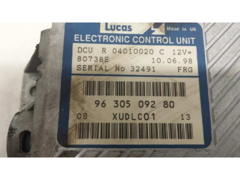 Recambio de centralita ecm ecu para citroën xantia berlina 2.1 td exclusive referencia OEM IAM 9630509280  