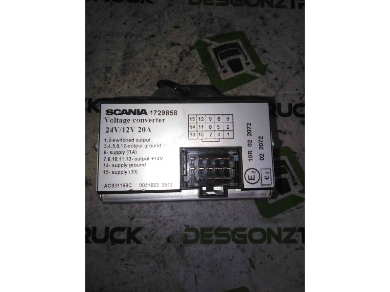 Recambio de modulo electronico para scania serie p/g/r (c-clase) 11.7 diesel referencia OEM IAM 1729858  