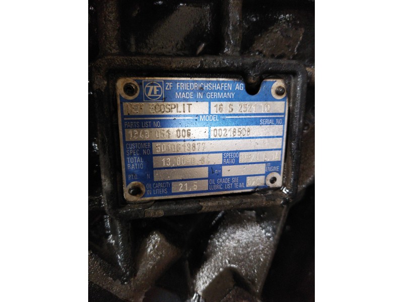 Recambio de caja cambios para renault magnum ab 2005 12.8 diesel referencia OEM IAM 16S2521TD 1343051006 5010613877