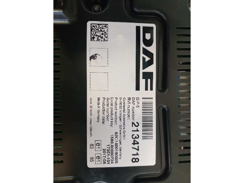 Recambio de cuadro instrumentos para daf trucks xf 106 480 referencia OEM IAM 2134718  