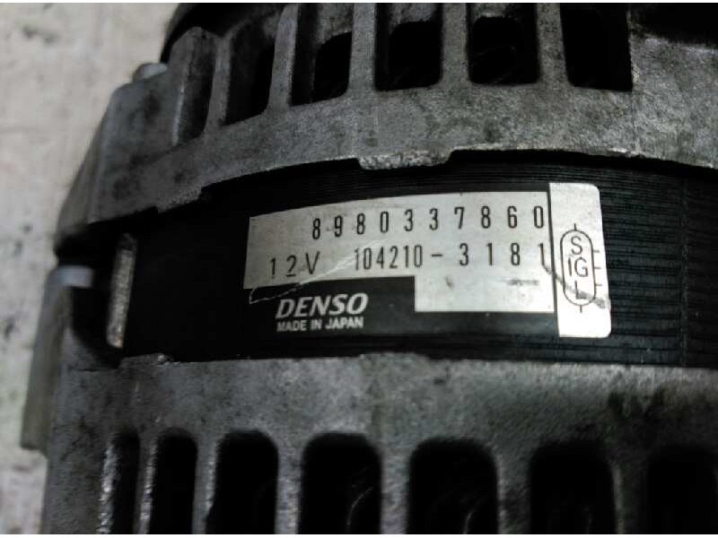 Recambio de alternador para renault vel satis (bj0) expression referencia OEM IAM 8980337860 DENSO 