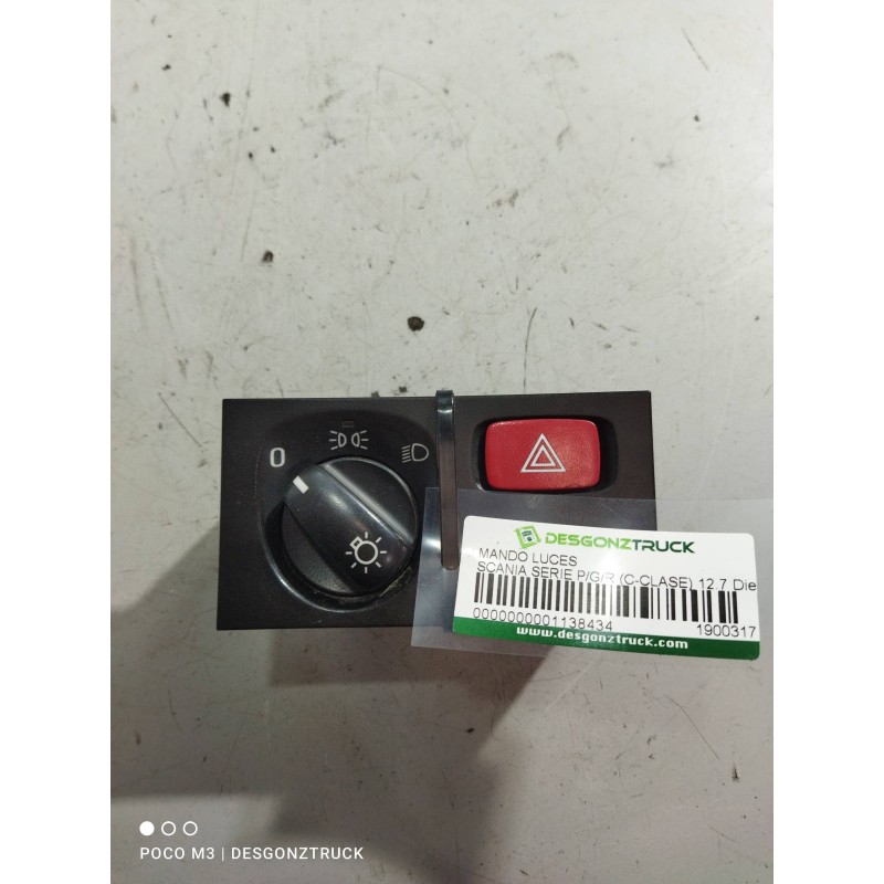 Recambio de mando luces para scania serie p/g/r (c-clase) 12.7 diesel referencia OEM IAM 1900317  