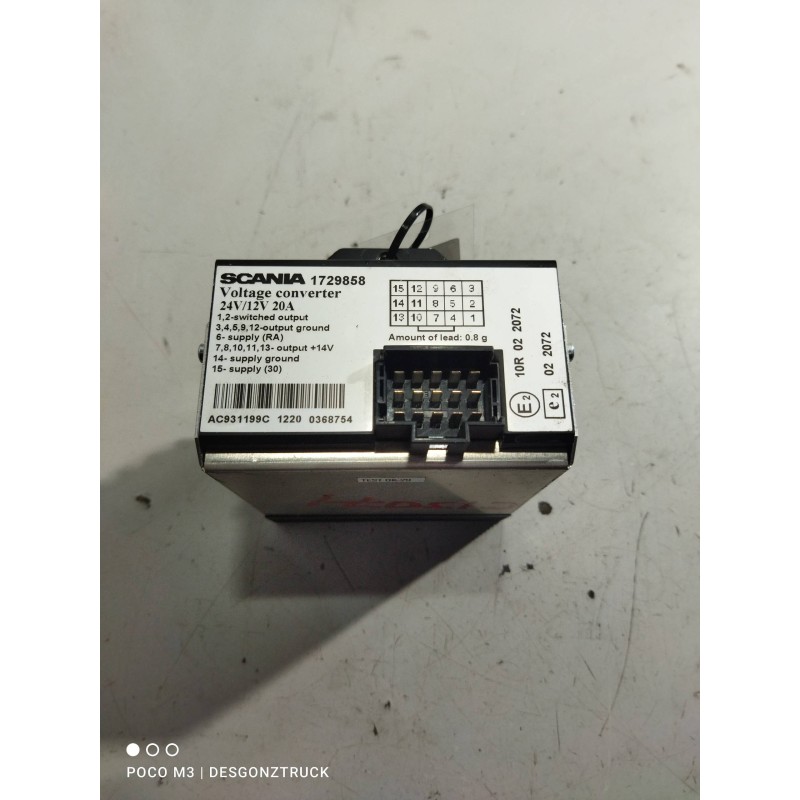 Recambio de modulo electronico para scania serie p/g/r (c-clase) 12.7 diesel referencia OEM IAM 1729858  
