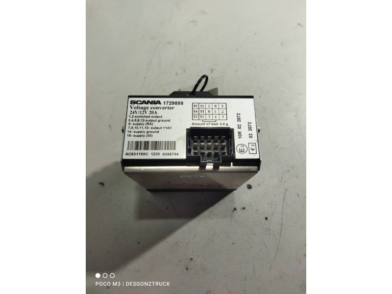 Recambio de modulo electronico para scania serie p/g/r (c-clase) 12.7 diesel referencia OEM IAM 1729858  