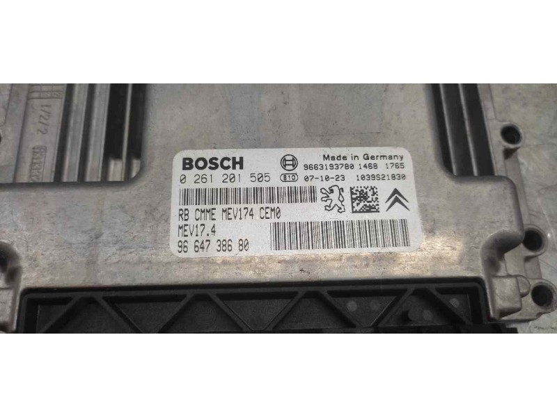 Recambio de centralita motor uce para peugeot 207 sport referencia OEM IAM 0261201505 9664738680 9663193780