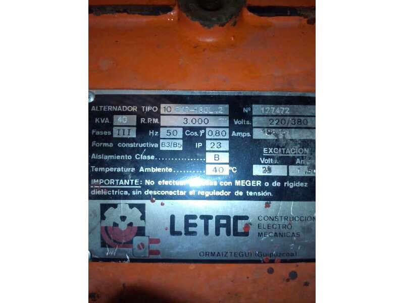 Recambio de alternador para iveco trucks autobus .... referencia OEM IAM 10EXR180L2 127472 MOTOR ELECTRICO