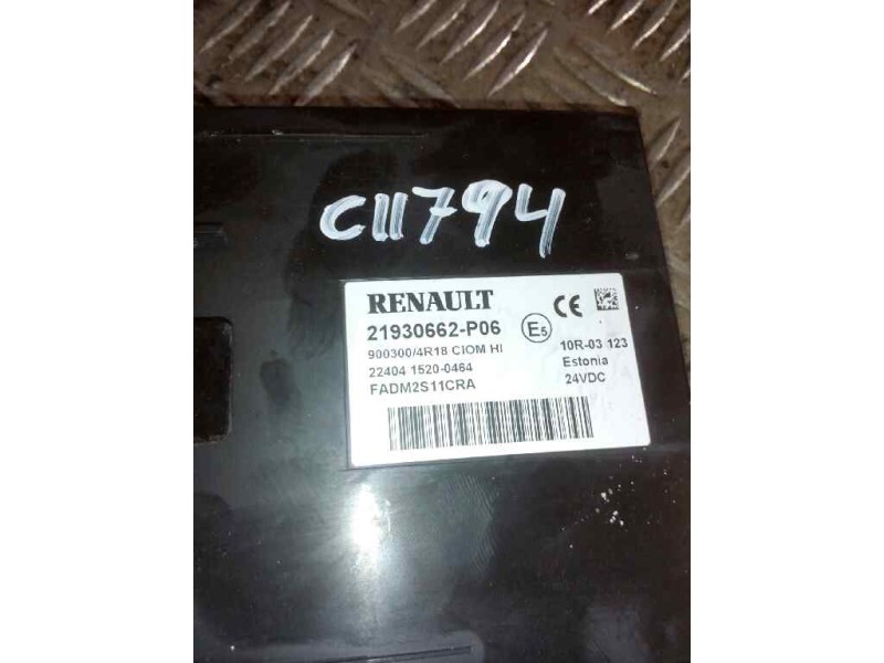 Recambio de modulo electronico para renault serie t fg 4x2 cabina high-sleeper referencia OEM IAM 21930662 7421930662 