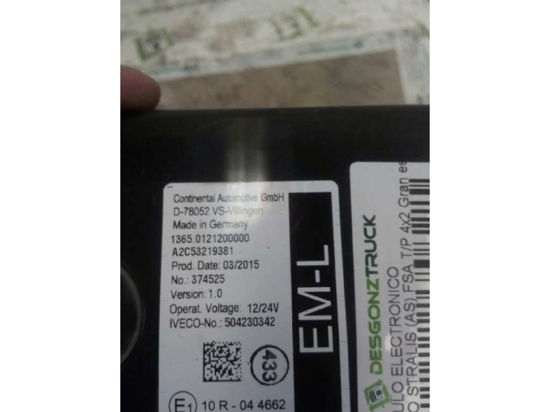 Recambio de modulo electronico para iveco stralis (as) fsa t/p 4x2 gran espacio referencia OEM IAM 504230342  