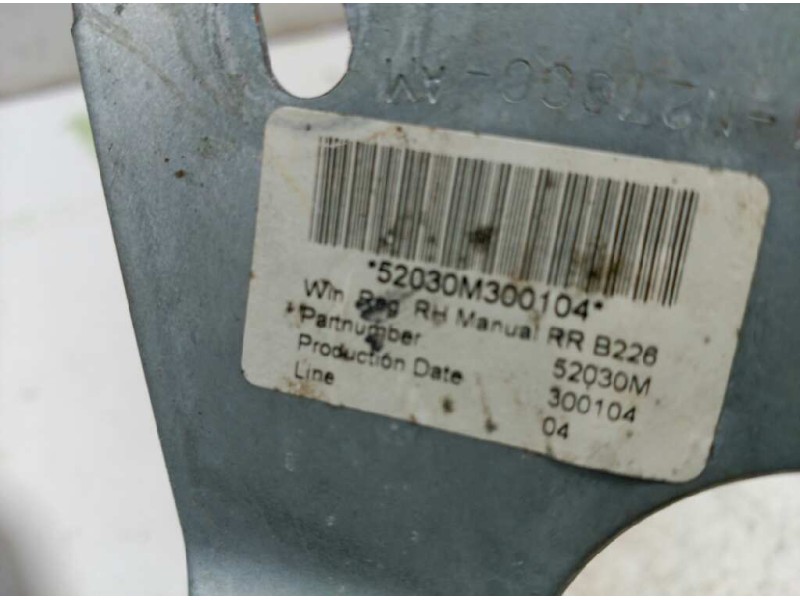 Recambio de elevalunas trasero derecho para ford fusion (cbk) elegance referencia OEM IAM  MECANICO 