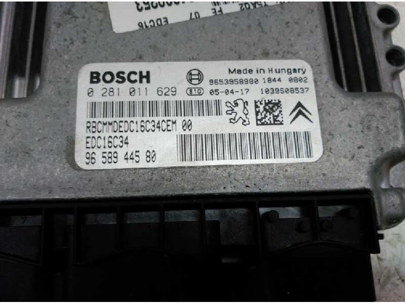 Recambio de centralita motor uce para peugeot 307 (s1) xs referencia OEM IAM 9658944580 0281011629 BOSCH