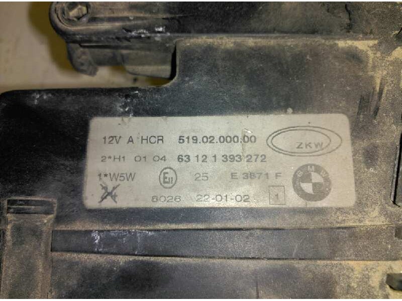 Recambio de faro derecho para bmw serie 3 berlina (e36) 318i referencia OEM IAM 63121393272  