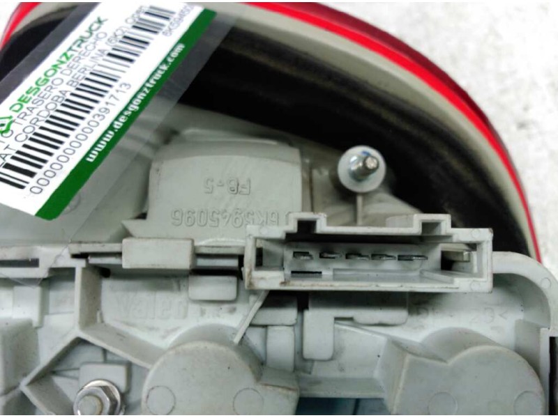 Recambio de piloto trasero derecho para seat cordoba berlina (6k2) open referencia OEM IAM 6K5945096  