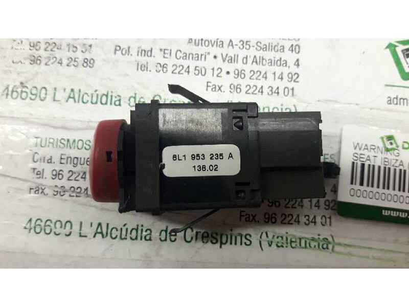 Recambio de warning para seat ibiza (6l1) cool referencia OEM IAM 6L1953235A  