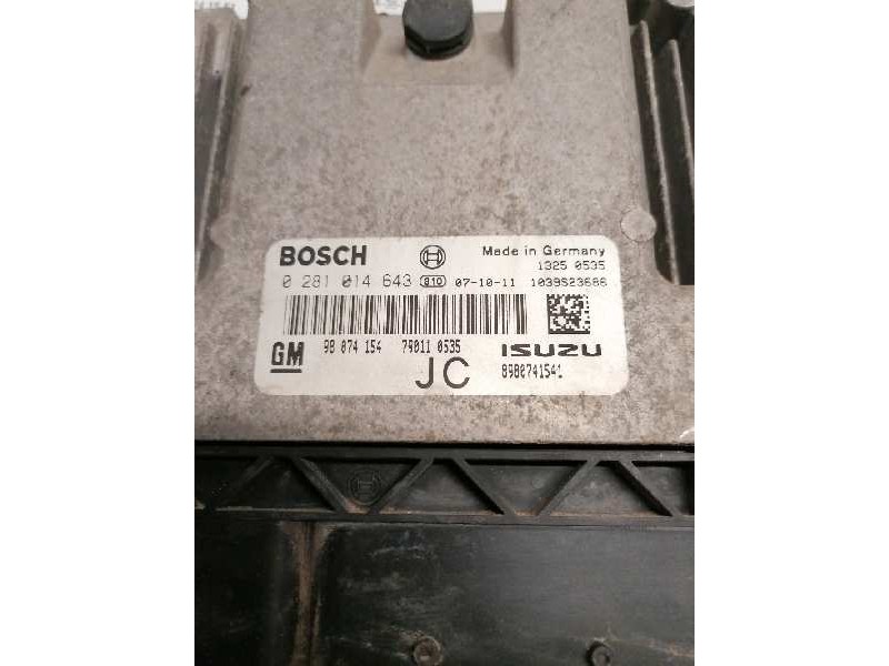 Recambio de centralita motor uce para opel astra gtc cosmo referencia OEM IAM 0281014643 8980741541 1039S23686