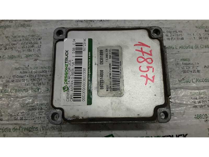 Recambio de centralita motor uce para opel astra g berlina referencia OEM IAM 8972314050 09391899 