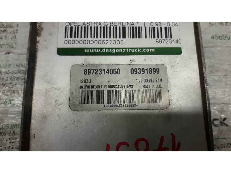 Recambio de centralita motor uce para opel astra g berlina referencia OEM IAM 8972314050 09391899 