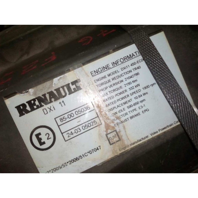 Recambio de motor completo para renault trucks premium 2 distribution 450.18d (450cv) referencia OEM IAM DXI11450-ECO6  