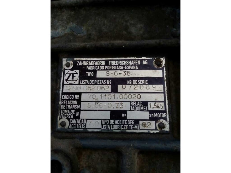 Recambio de caja cambios para pegaso trucks comet comet 170 referencia OEM IAM S636 120052062 072089