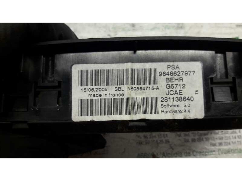 Recambio de mando climatizador para peugeot 307 break / sw (s1) sw clim plus referencia OEM IAM 9646627977  