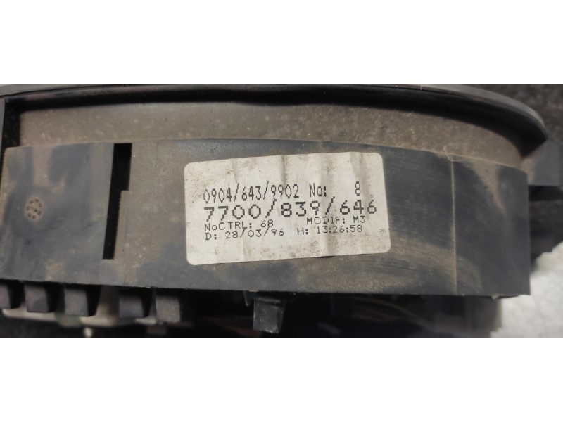 Recambio de cuadro instrumentos para renault megane i berlina hatchback (ba0) 1.9 turbodiesel referencia OEM IAM 7700839646  