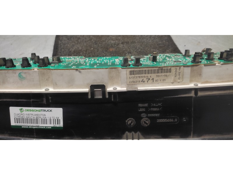 Recambio de cuadro instrumentos para citroën xantia berlina 1.9 td sx referencia OEM IAM 9621847180  
