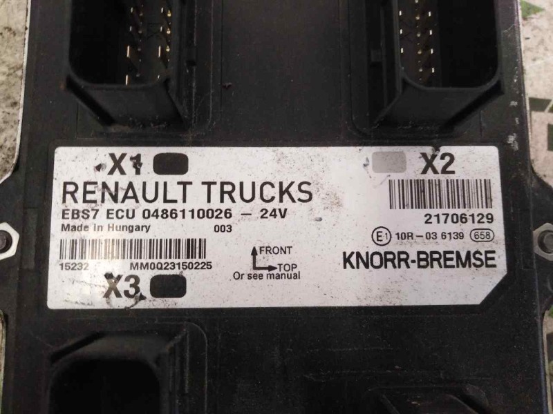 Recambio de modulo electronico para renault serie t fg 4x2 cabina high-sleeper referencia OEM IAM 7421706129 21706129 0486110026