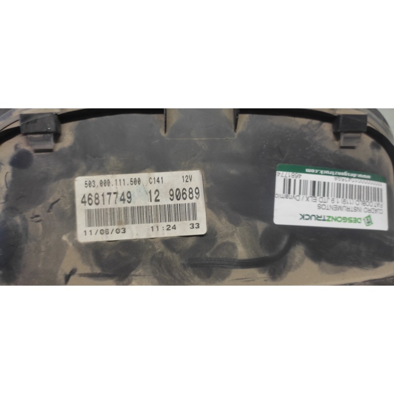 Recambio de cuadro instrumentos para fiat doblo (119) 1.9 jtd elx / dynamic referencia OEM IAM 468177491290689  