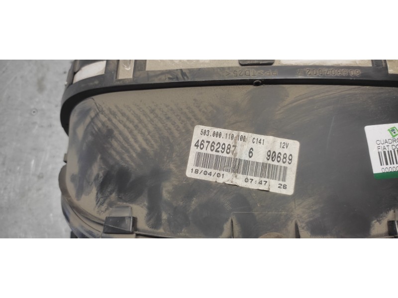Recambio de cuadro instrumentos para fiat doblo (119) 1.9 d elx referencia OEM IAM 46762987690689  