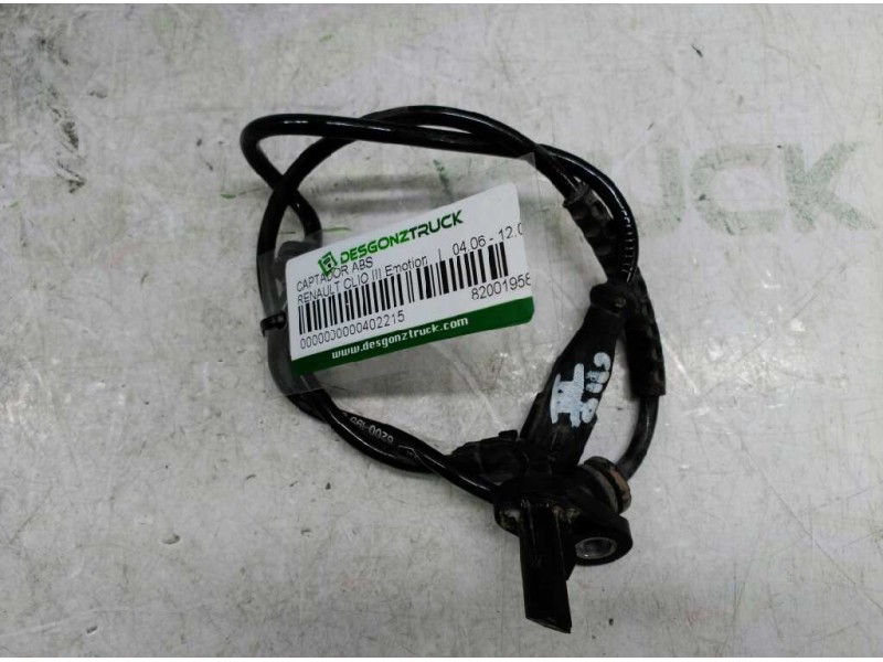 Recambio de captador abs para renault clio iii emotion referencia OEM IAM 8200195828  