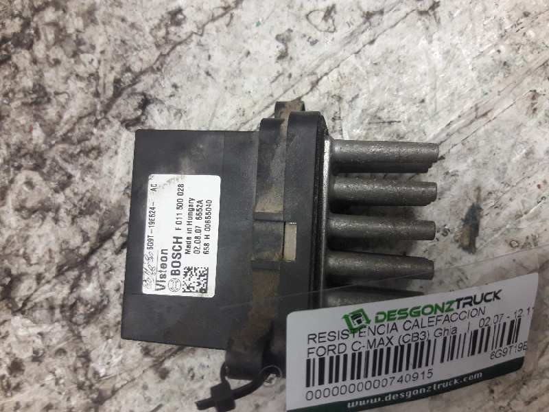 Recambio de resistencia calefaccion para ford c-max (cb3) ghia referencia OEM IAM 6G9T19E624AD F011500028 BOSCH