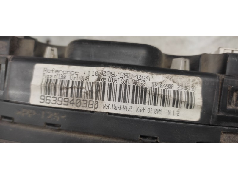 Recambio de cuadro instrumentos para peugeot 406 berlina (s1/s2) srdt referencia OEM IAM 9639940380  