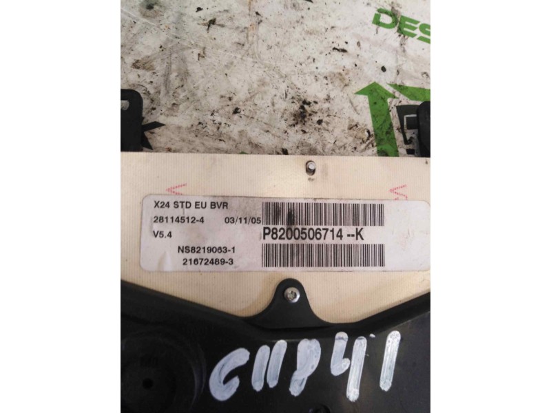 Recambio de cuadro instrumentos para renault mascott fg 120. 35/55/65 cabina individual referencia OEM IAM P8200506714  