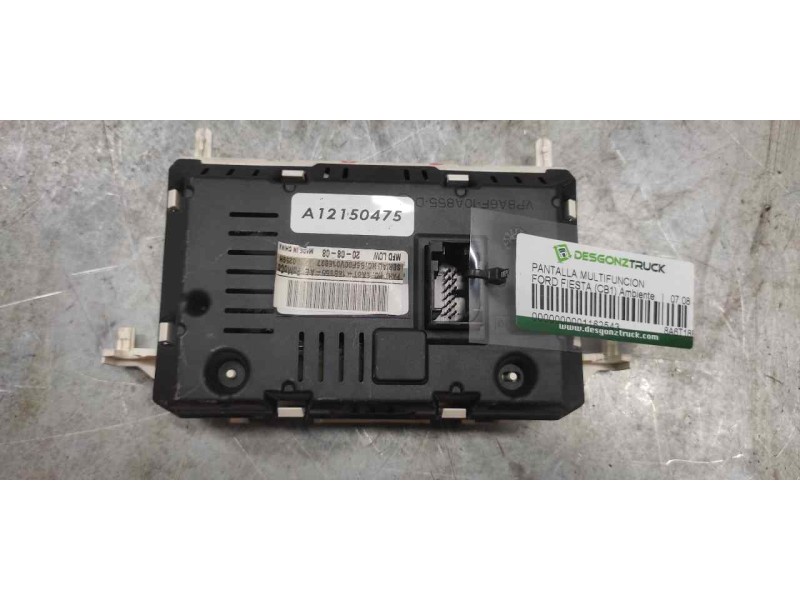 Recambio de pantalla multifuncion para ford fiesta (cb1) ambiente referencia OEM IAM 8A6T18B955AE  