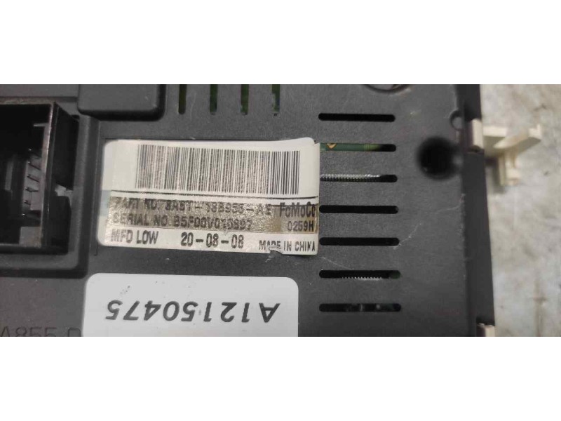 Recambio de pantalla multifuncion para ford fiesta (cb1) ambiente referencia OEM IAM 8A6T18B955AE  
