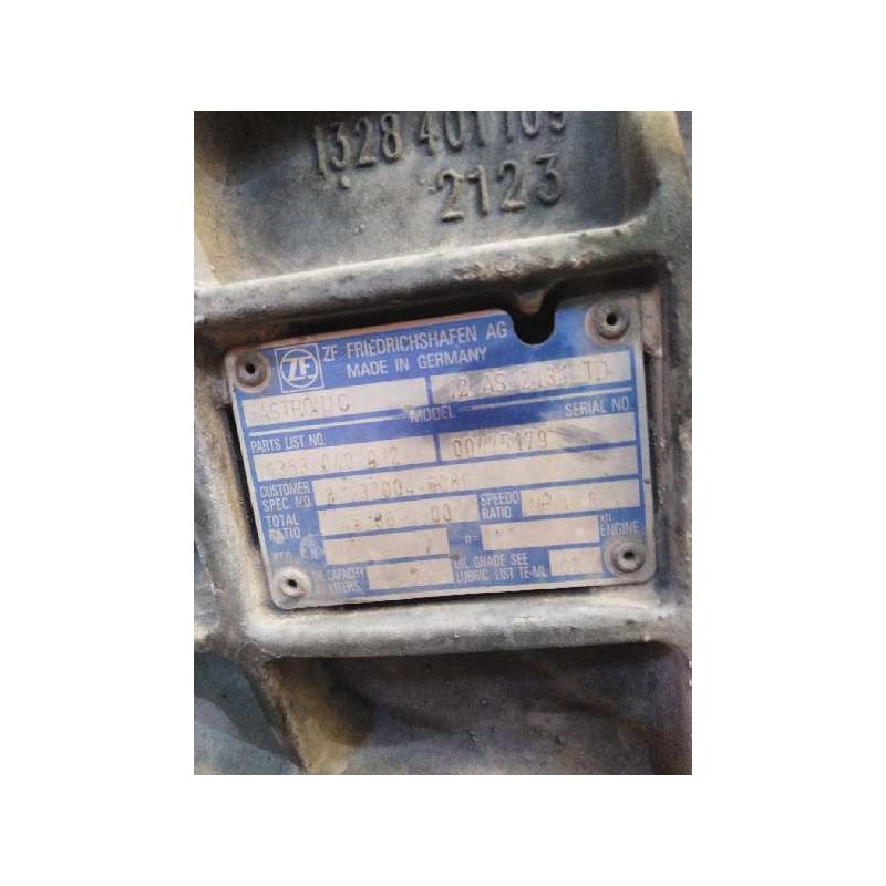 Recambio de caja cambios para man tg - a 18.xxx 10.5 diesel referencia OEM IAM 12AS2131TD 1353040012 81320046086