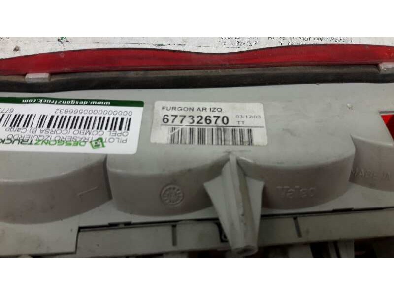 Recambio de piloto trasero izquierdo para opel combo (corsa b) cargo referencia OEM IAM 67732670  